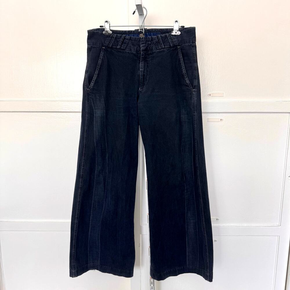 Marithe Francois Girbaud Wide Leg Light Weight Denim Sz 32